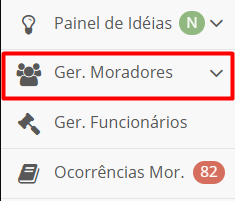 Funcionalidade Gerenciar Moradores