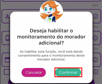 Confirmar monitoramento de acesso