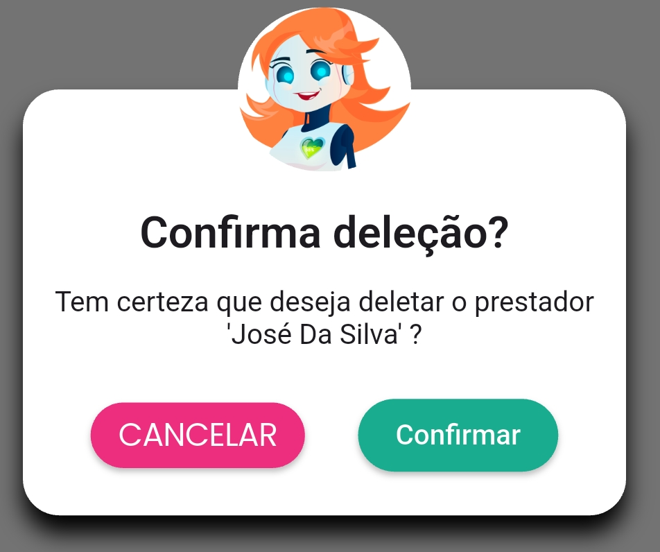 imagem: Pop-up de confirmação para excluir um hóspede.